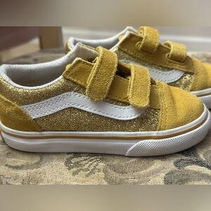 Vans Gold Glitter Old Skool Shoes